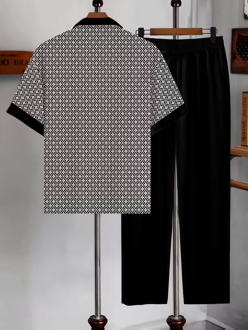 GEOMETRIC TWO-PIECE SET FOR MEN