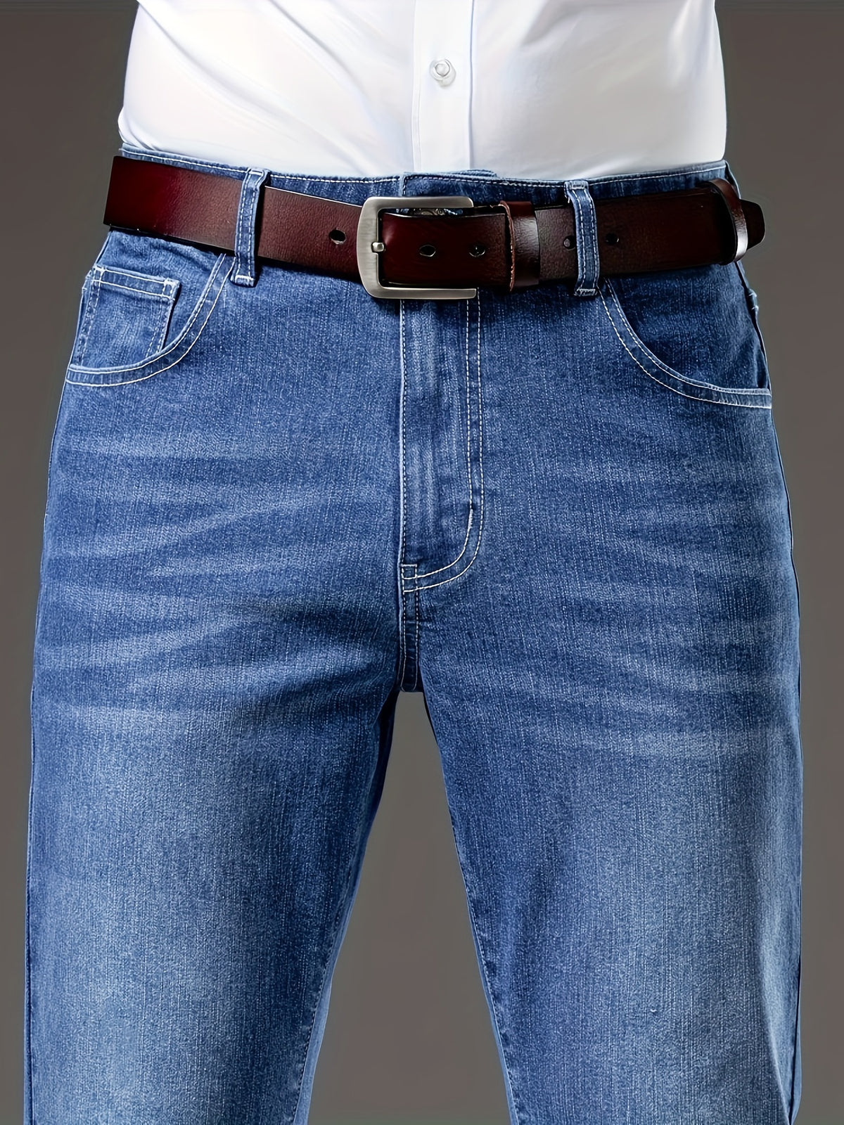WASHED DENIM JEANS FOR MEN