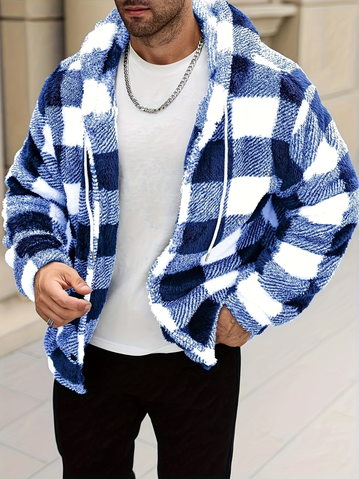 COLOURBLOCK HOODED JACKET FOR MEN