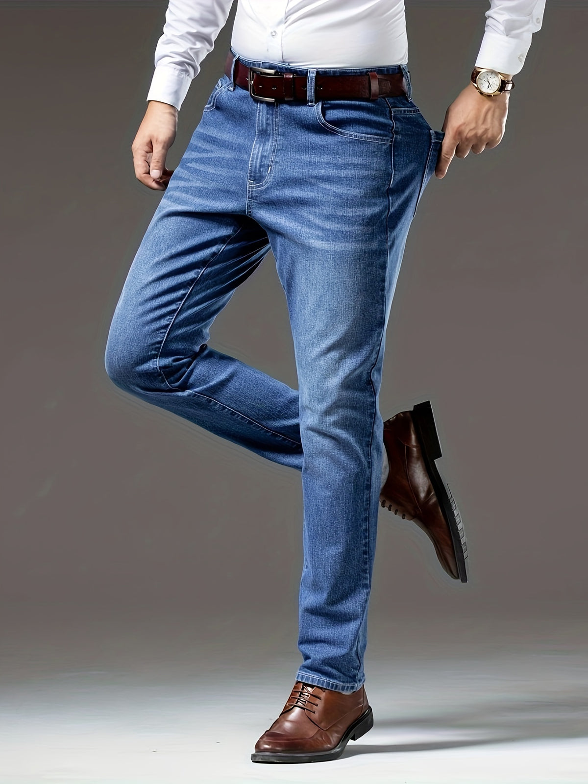 WASHED DENIM JEANS FOR MEN