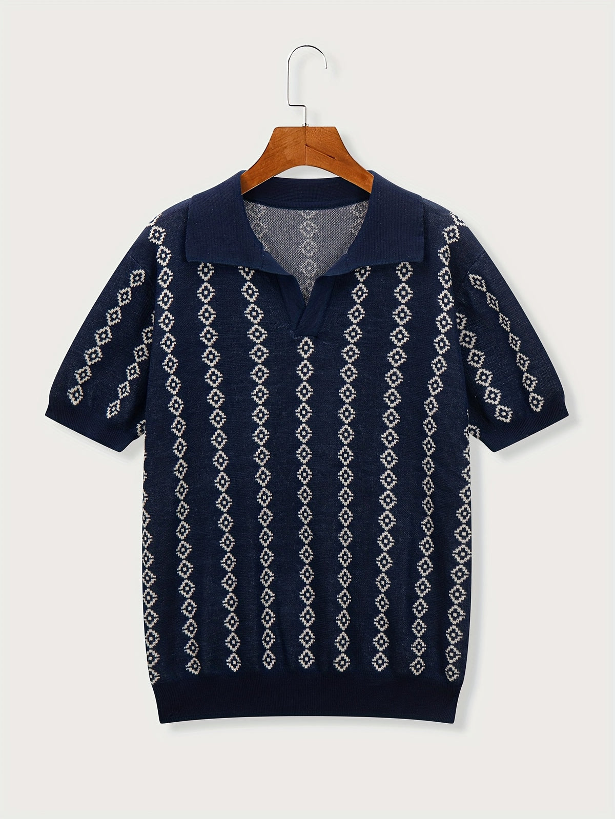 GEOMETRIC KNIT SHIRT FOR MEN