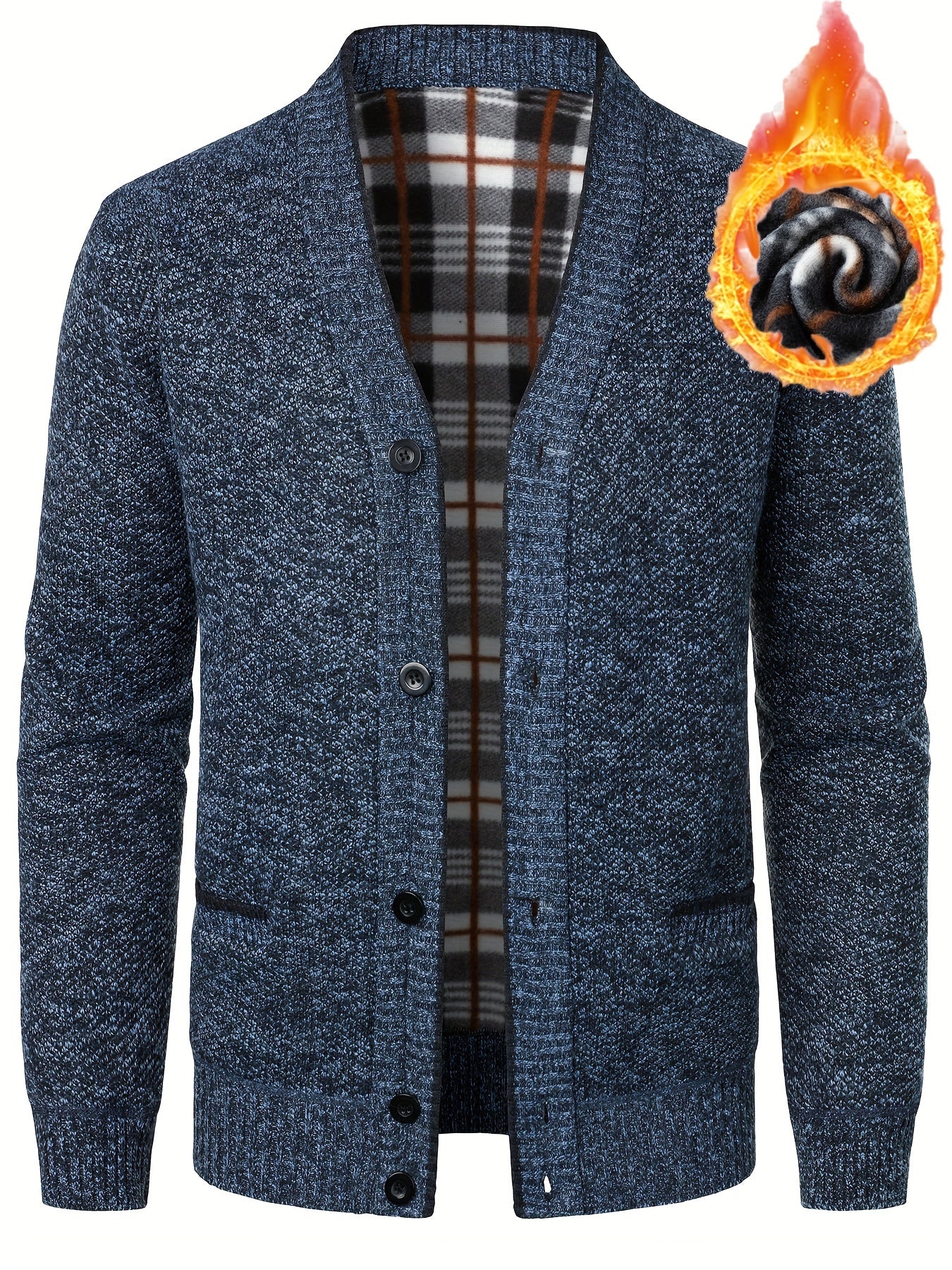 FLEECE KNIT CARDIGAN FOR MEN