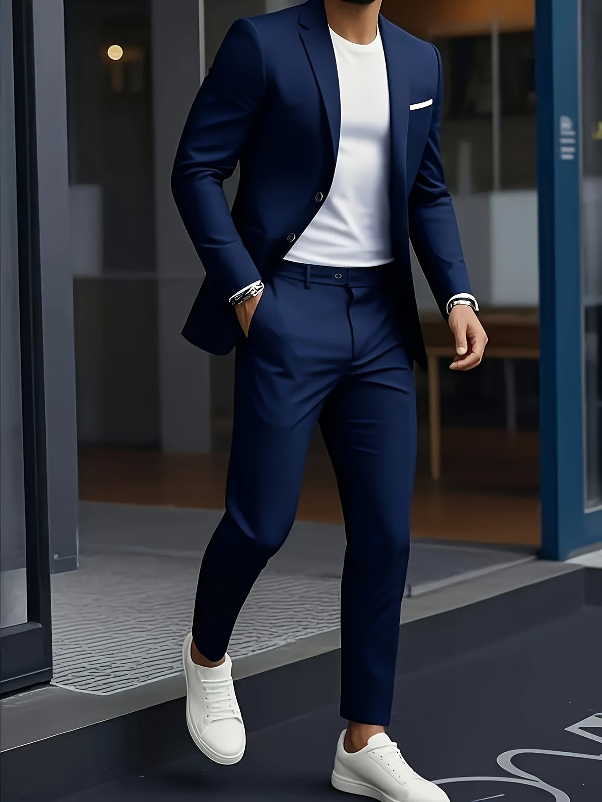 LAPEL SUIT SET FOR MEN