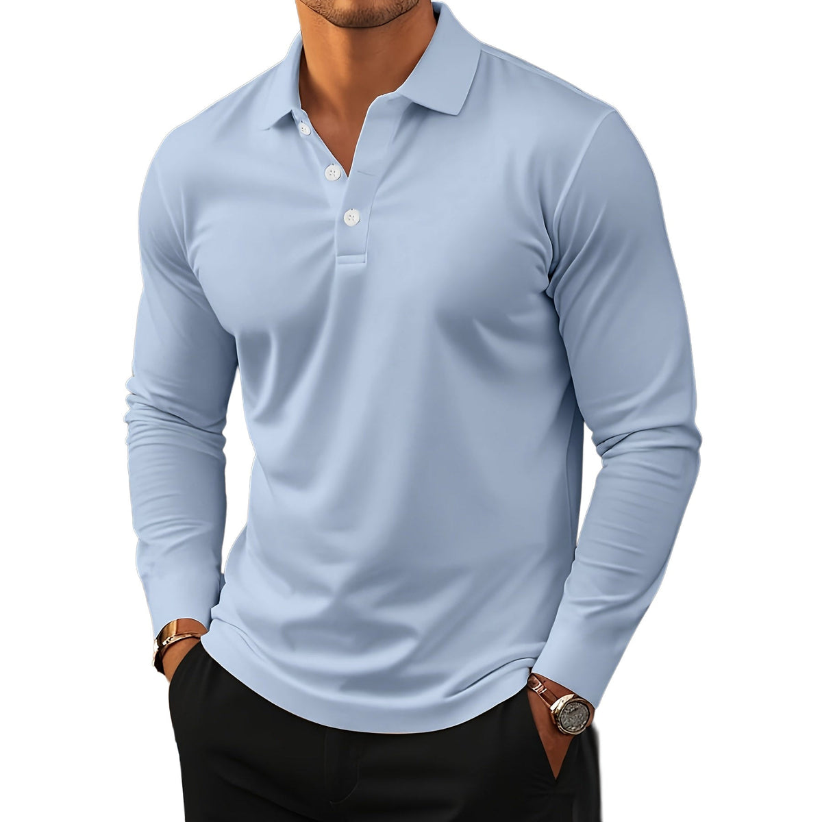 STRETCH LONG SLEEVE T-SHIRT FOR MEN
