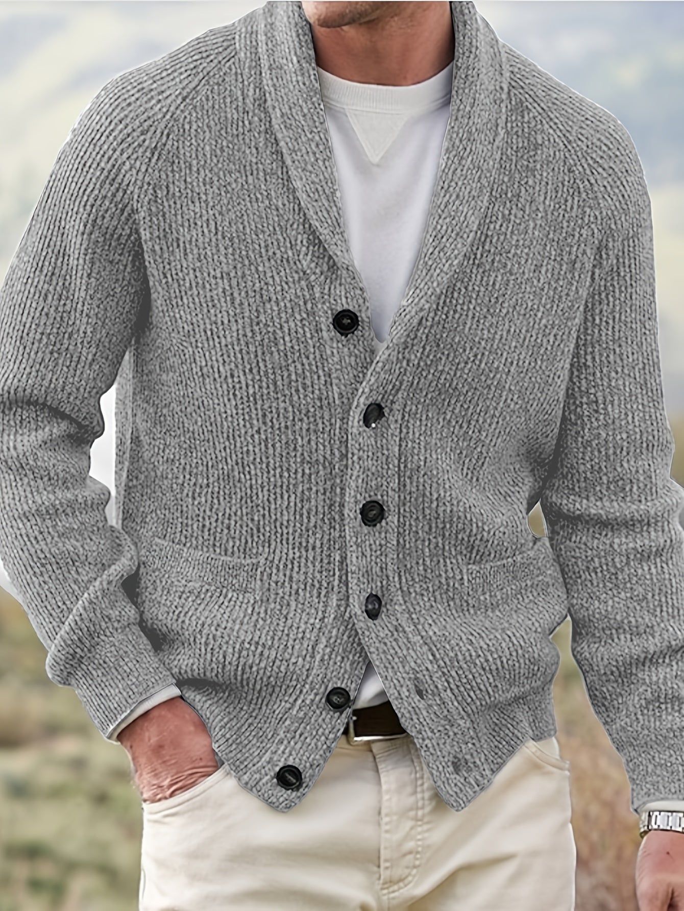BUTTON KNIT CARDIGAN FOR MEN