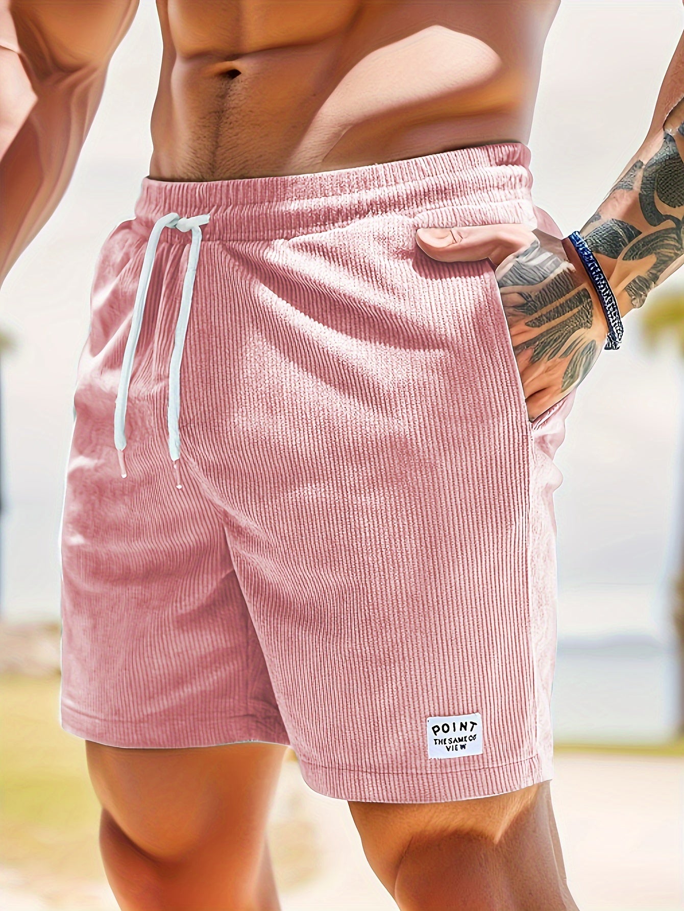 SKINNY DRAWSTRING SHORTS FOR MEN