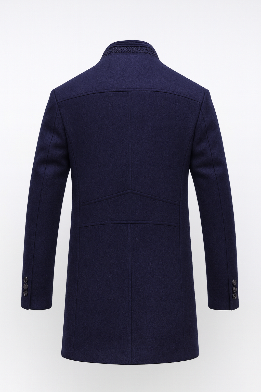 COLORBLOCK WOOL OVERCOAT FOR MEN