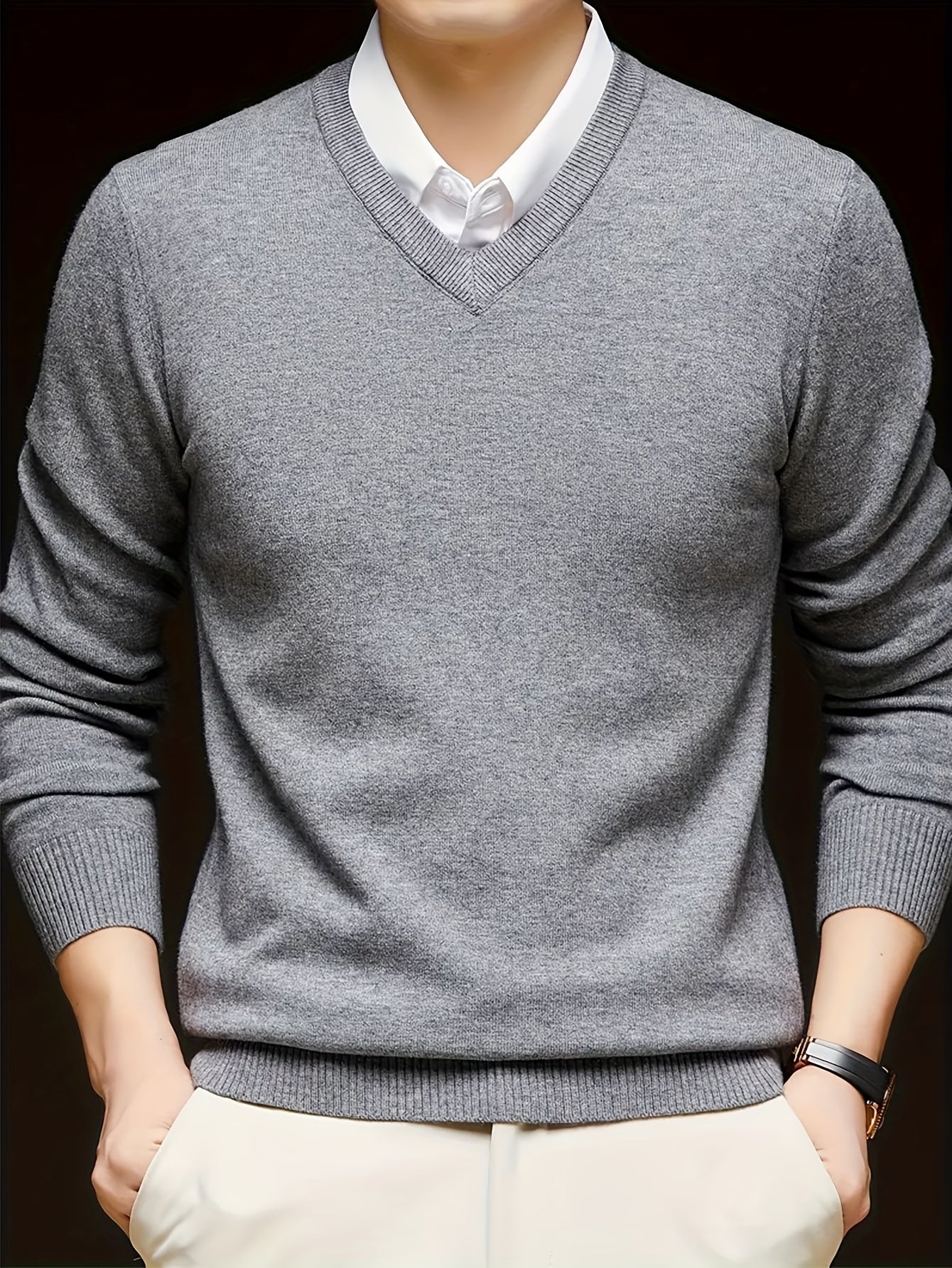 V NECK SWEATER FOR MEN
