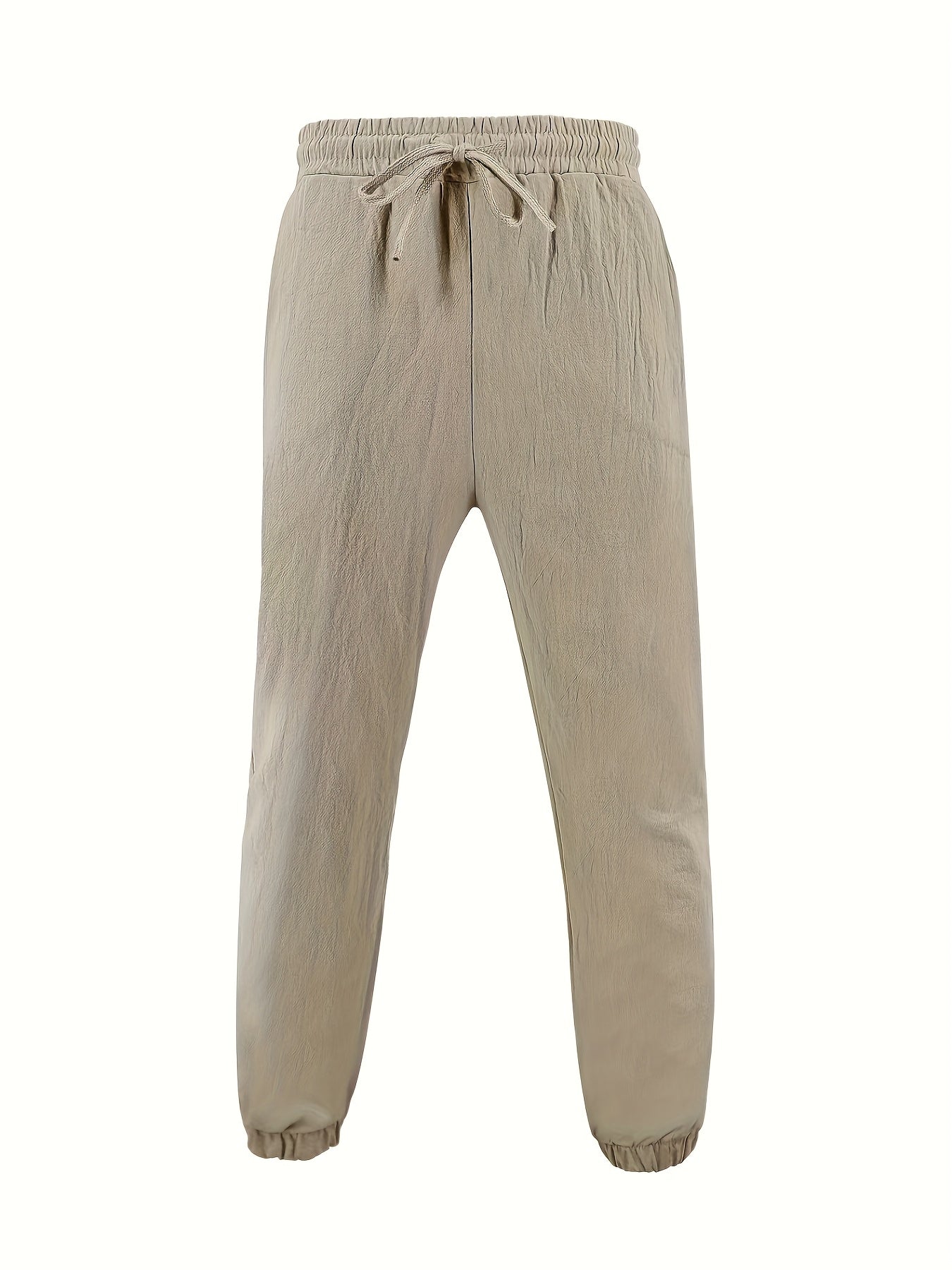 HIGH WAIST LINEN TROUSERS FOR MEN