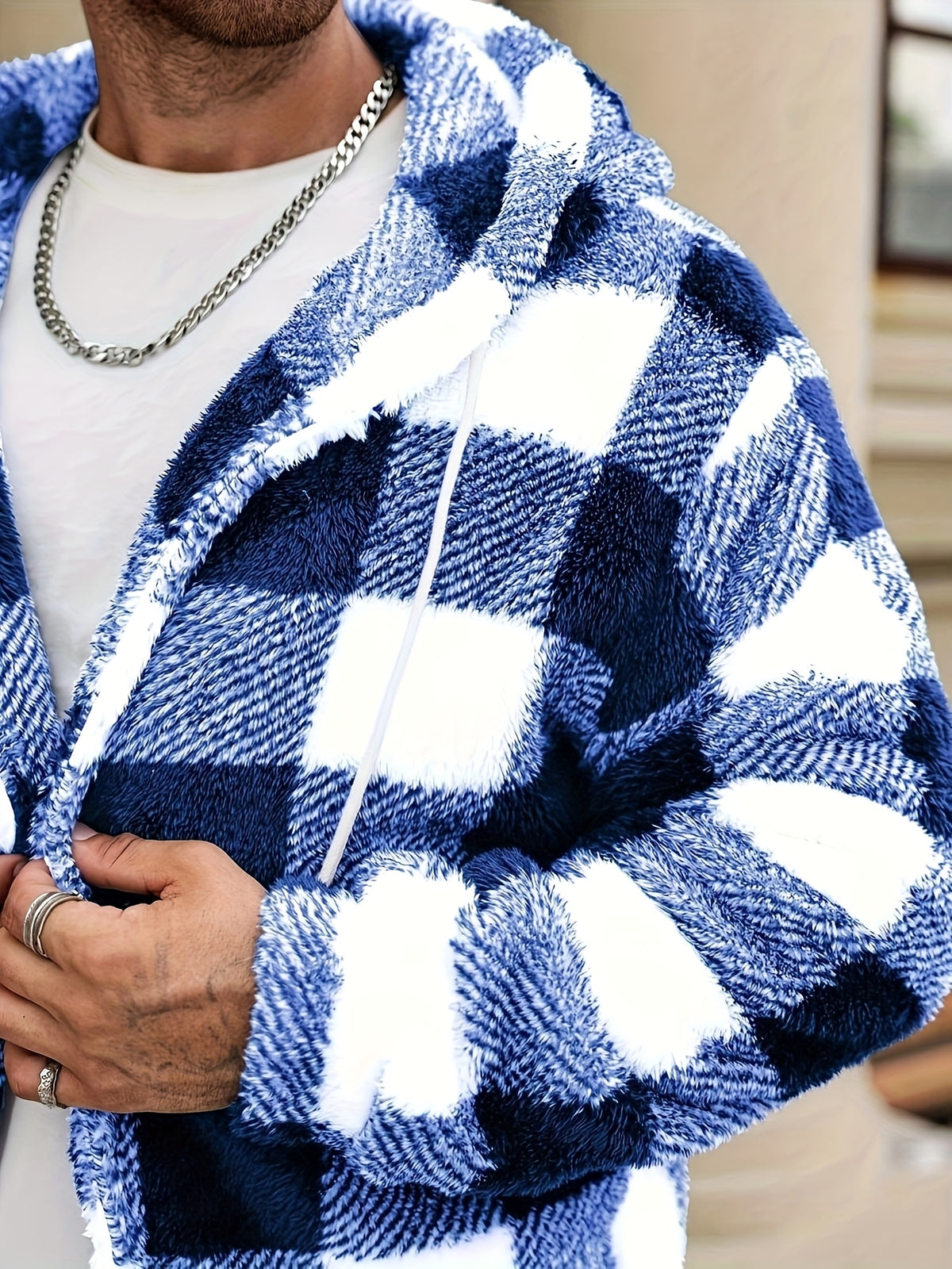 COLOURBLOCK HOODED JACKET FOR MEN