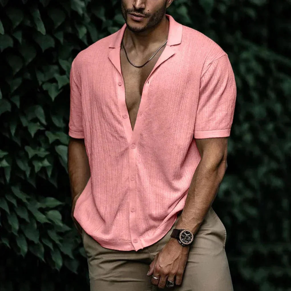 LINEN KNIT SHIRT FOR MEN