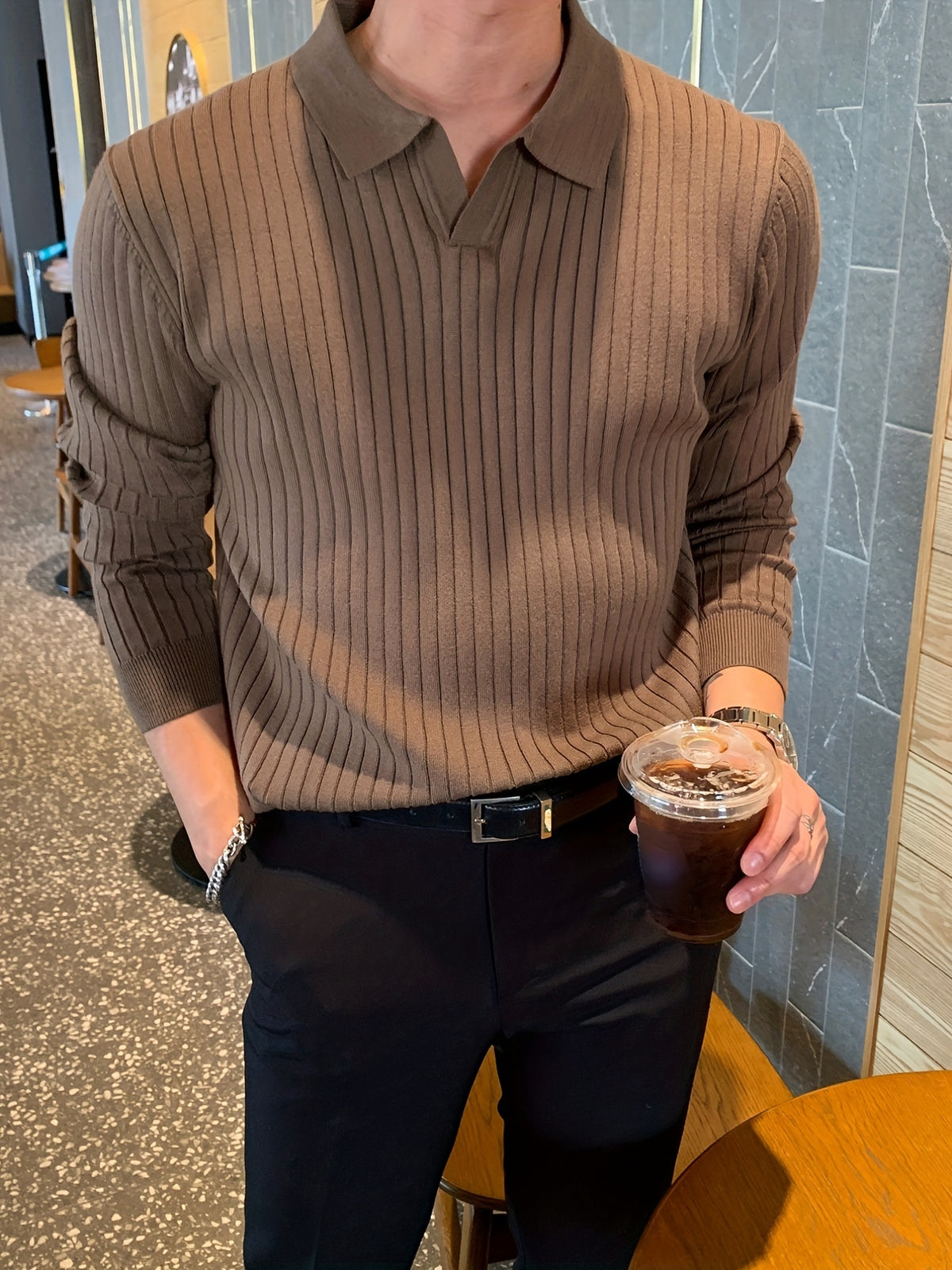 CLASSIC KNIT POLO FOR MEN