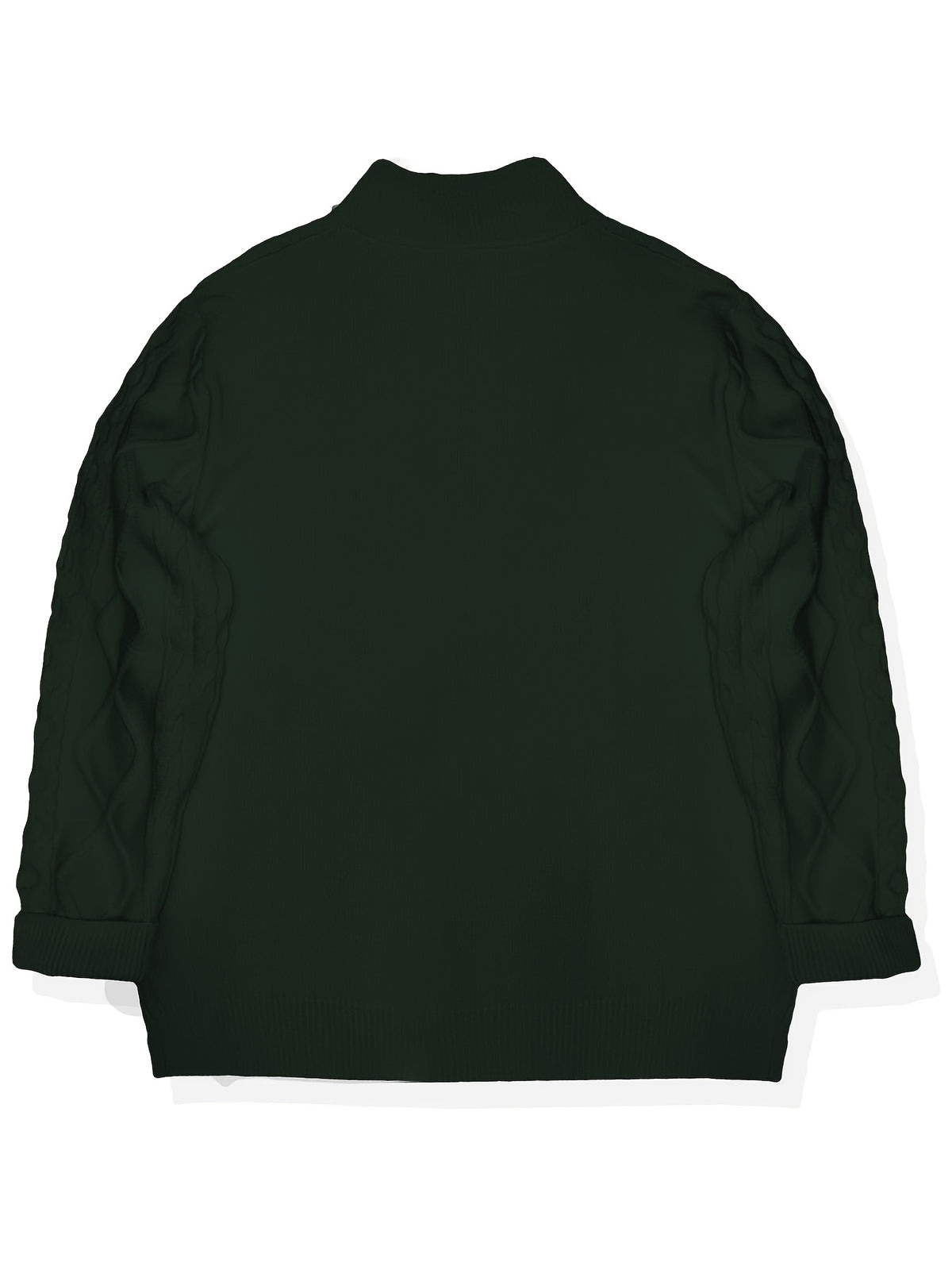 CABLE KNIT HALF ZIP SWEATER FOR MEN