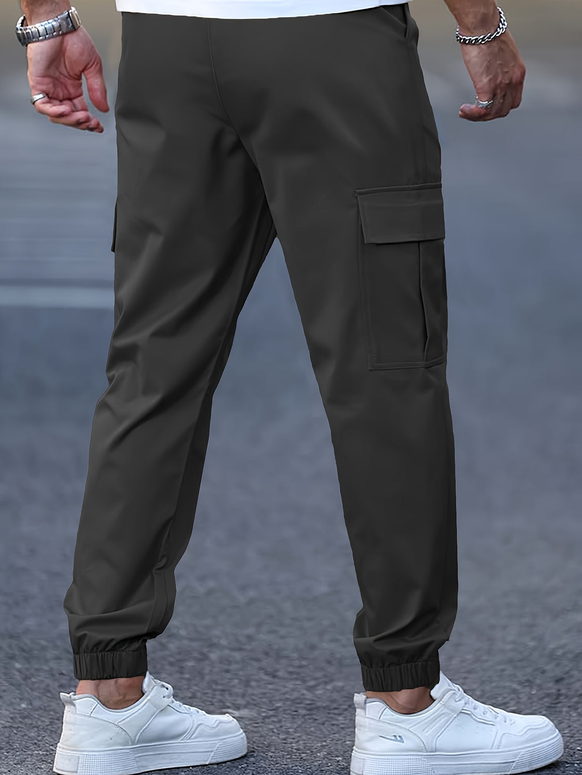 MID WAIST CARGO TROUSERS FOR MEN