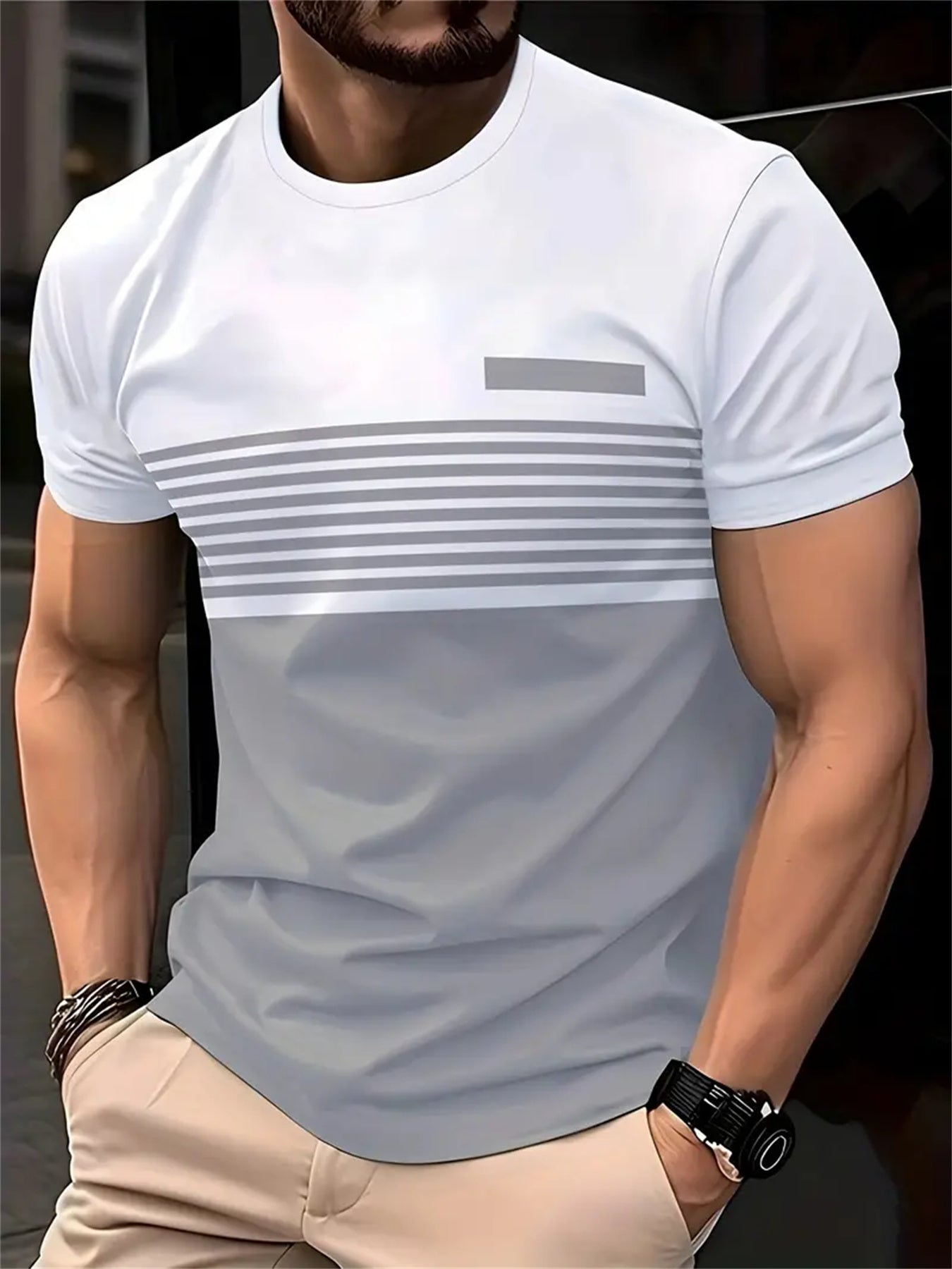STRIPED T-SHIRT FOR MEN