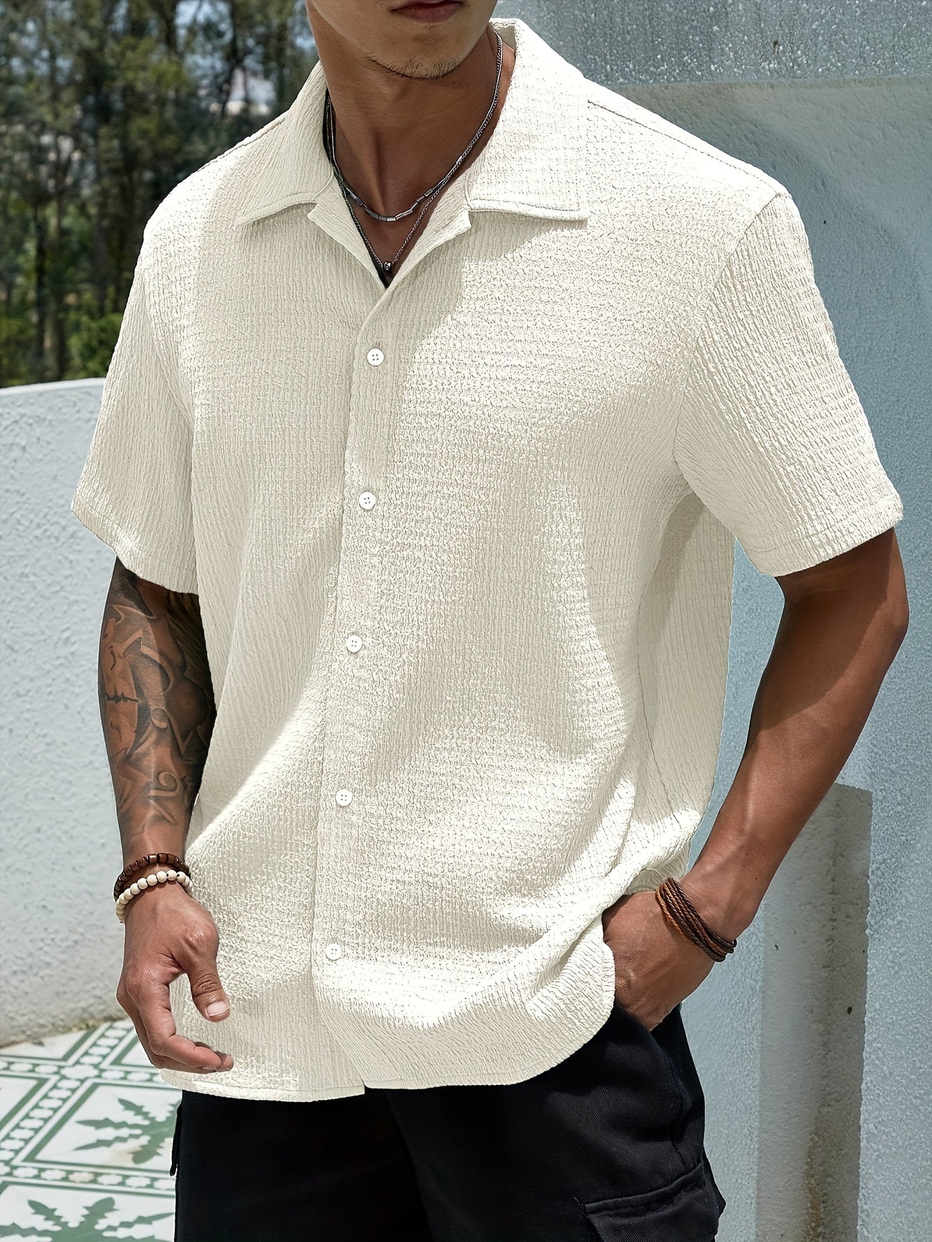 CLASSIC LAPEL SHIRT FOR MEN