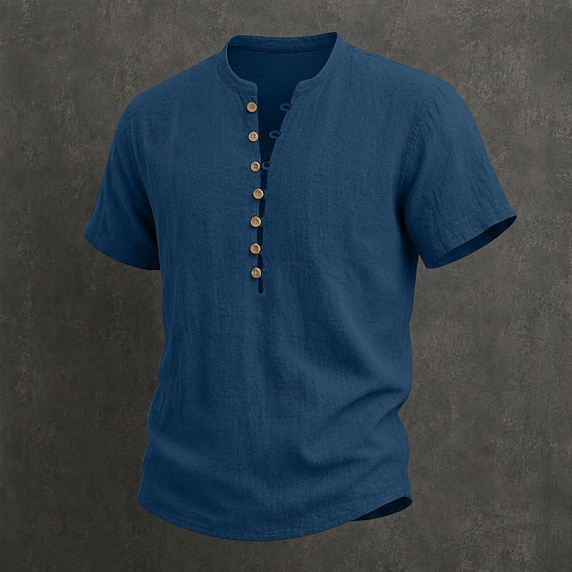 COTTON  MAO COLLAR SHIRT FOR MEN