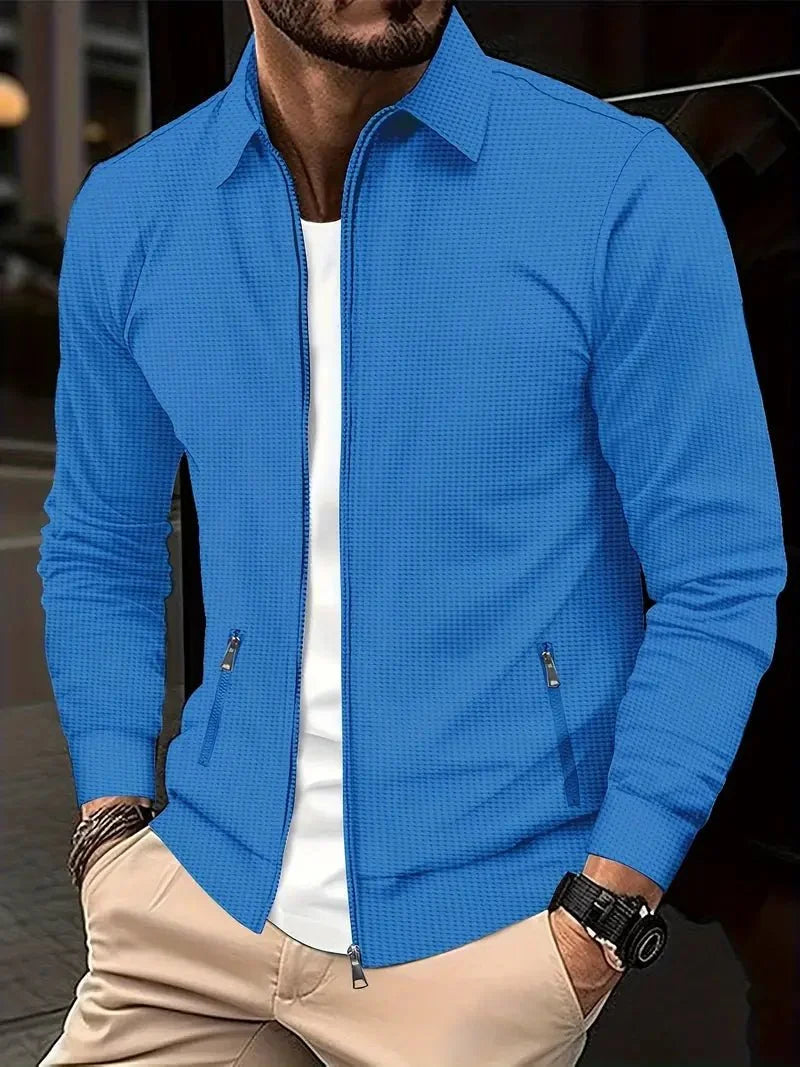 STAND COLLAR ZIP CARDIGAN FOR MEN