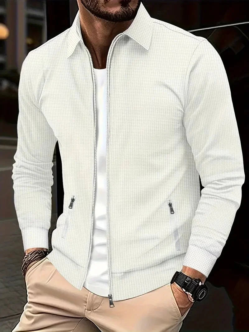 STAND COLLAR ZIP CARDIGAN FOR MEN
