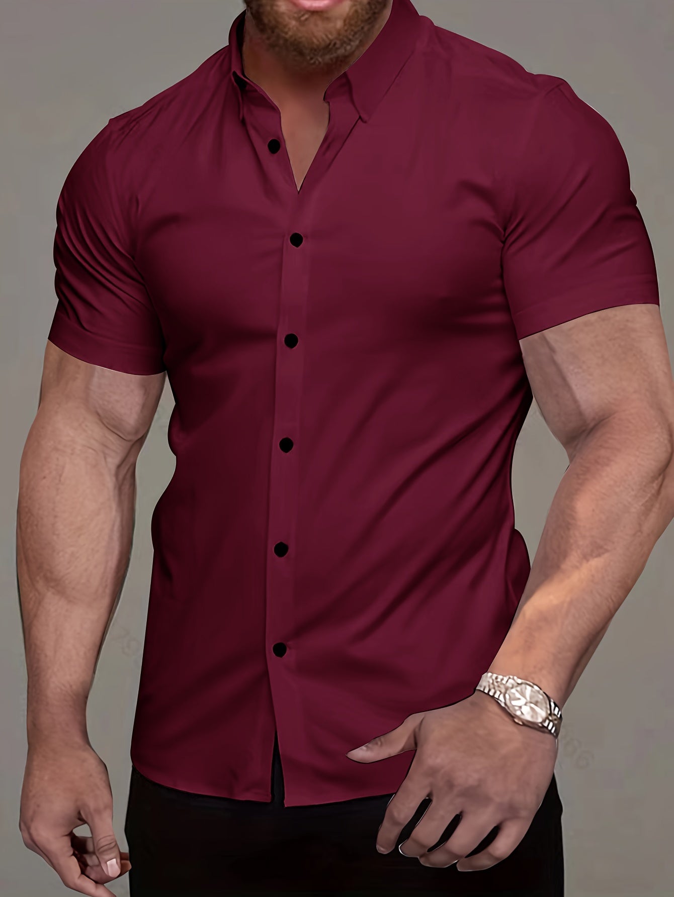 SOLID COLOR SHIRT FOR MEN