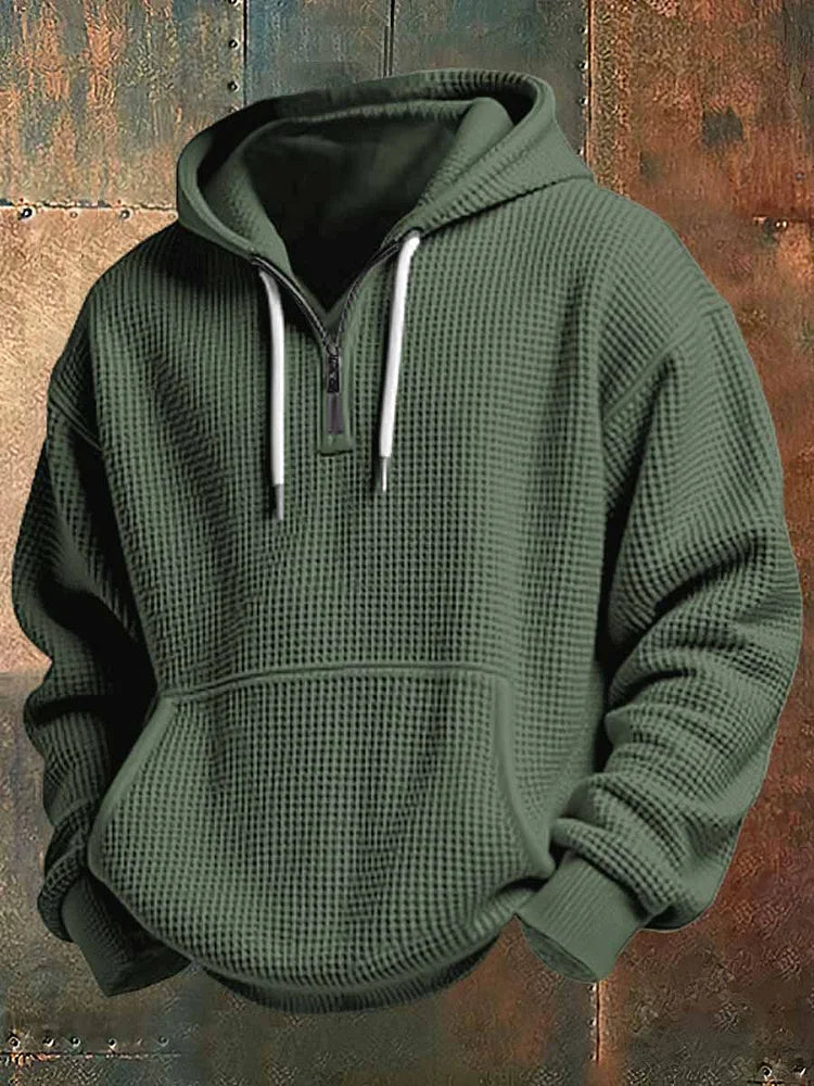 WAFFLE KNIT HOODIE FOR MEN
