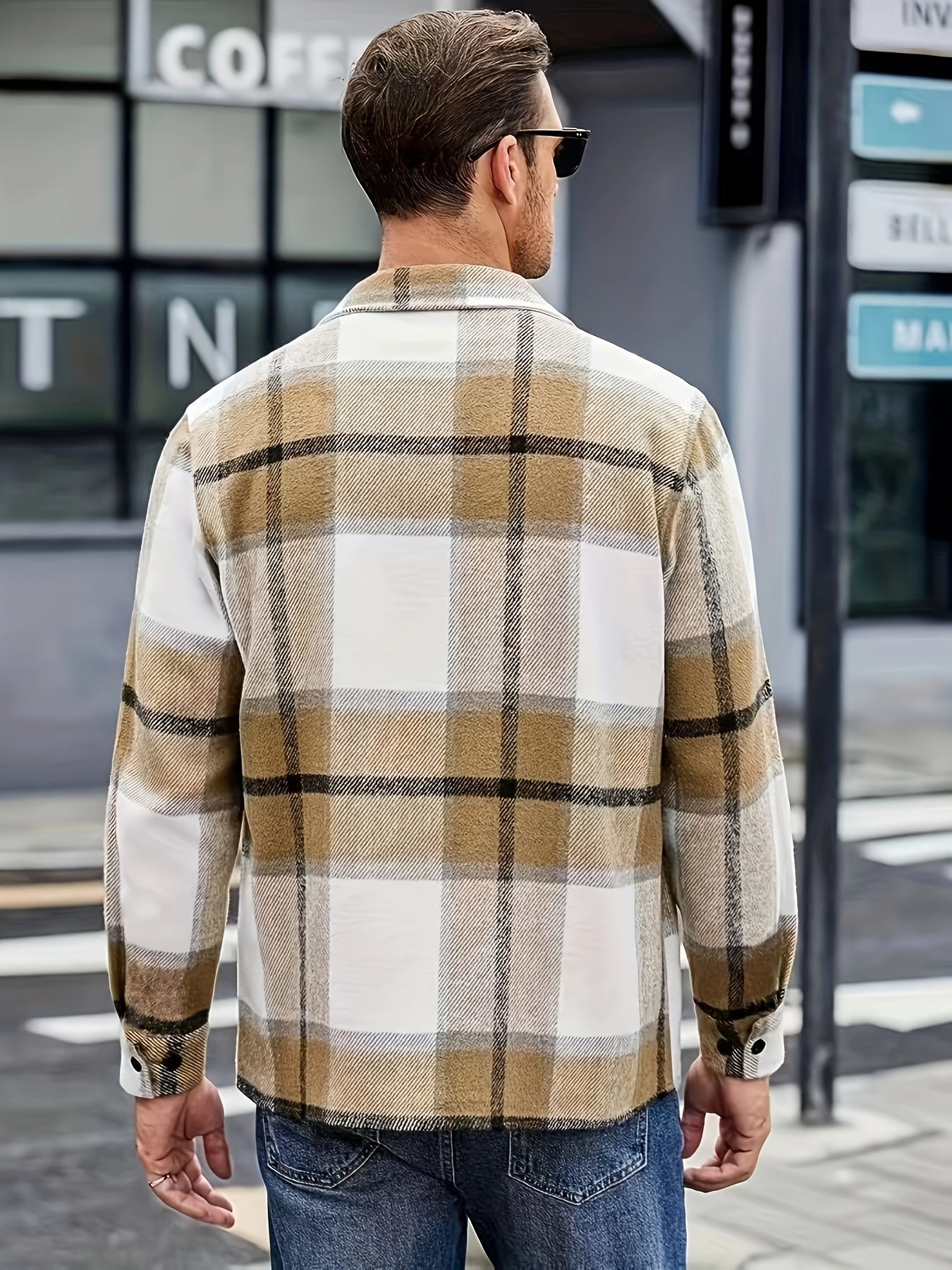 PLAID SHIRT JACKET FOR MEN