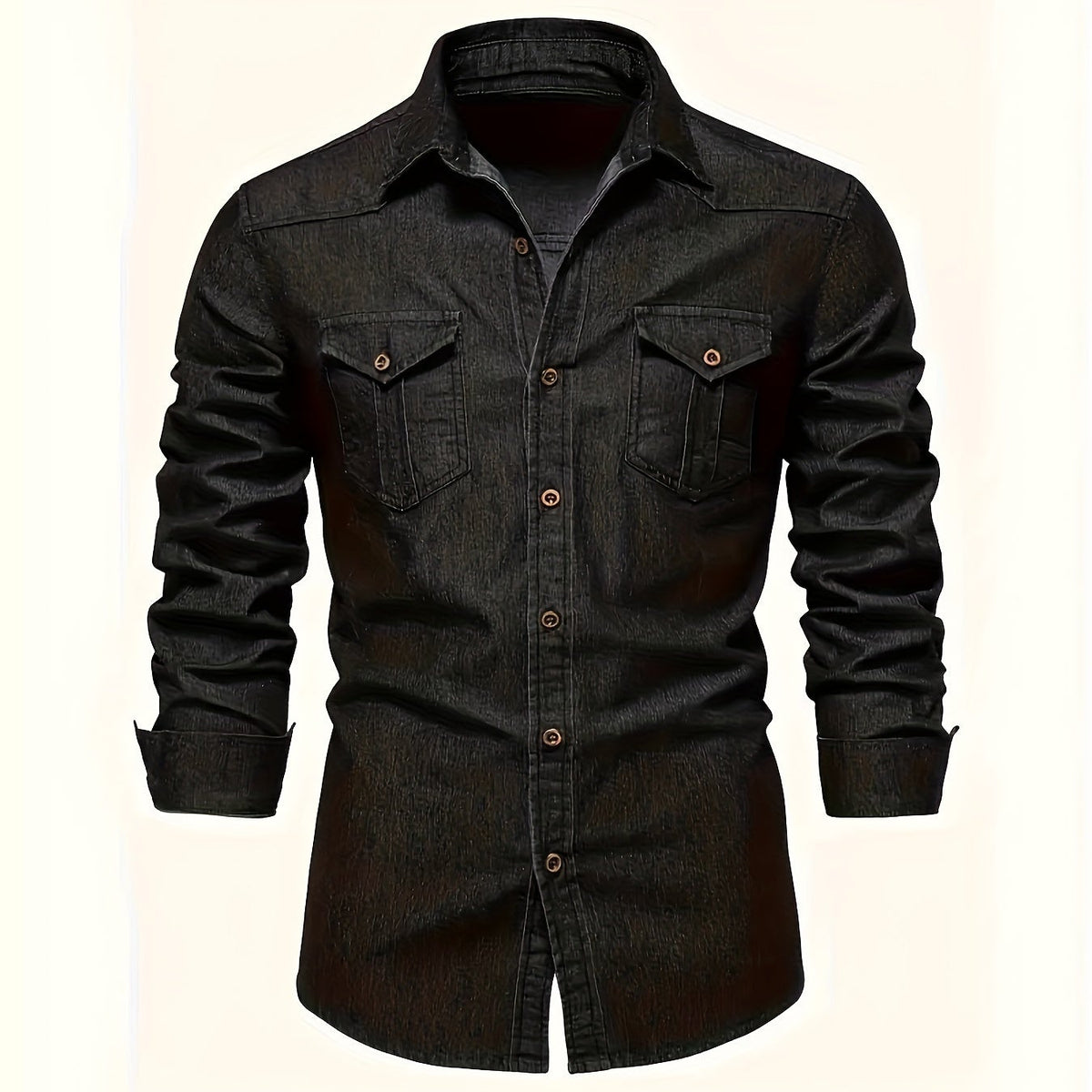 COTTON BLEND DENIM SHIRT FOR MEN