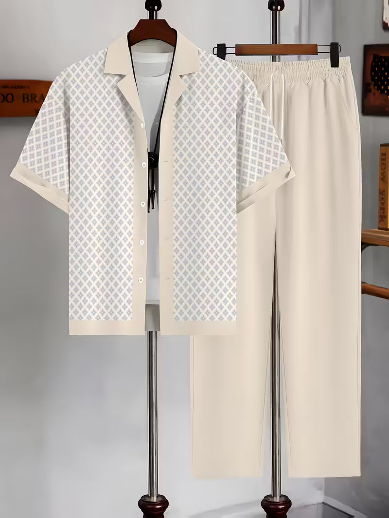 GEOMETRIC TWO-PIECE SET FOR MEN