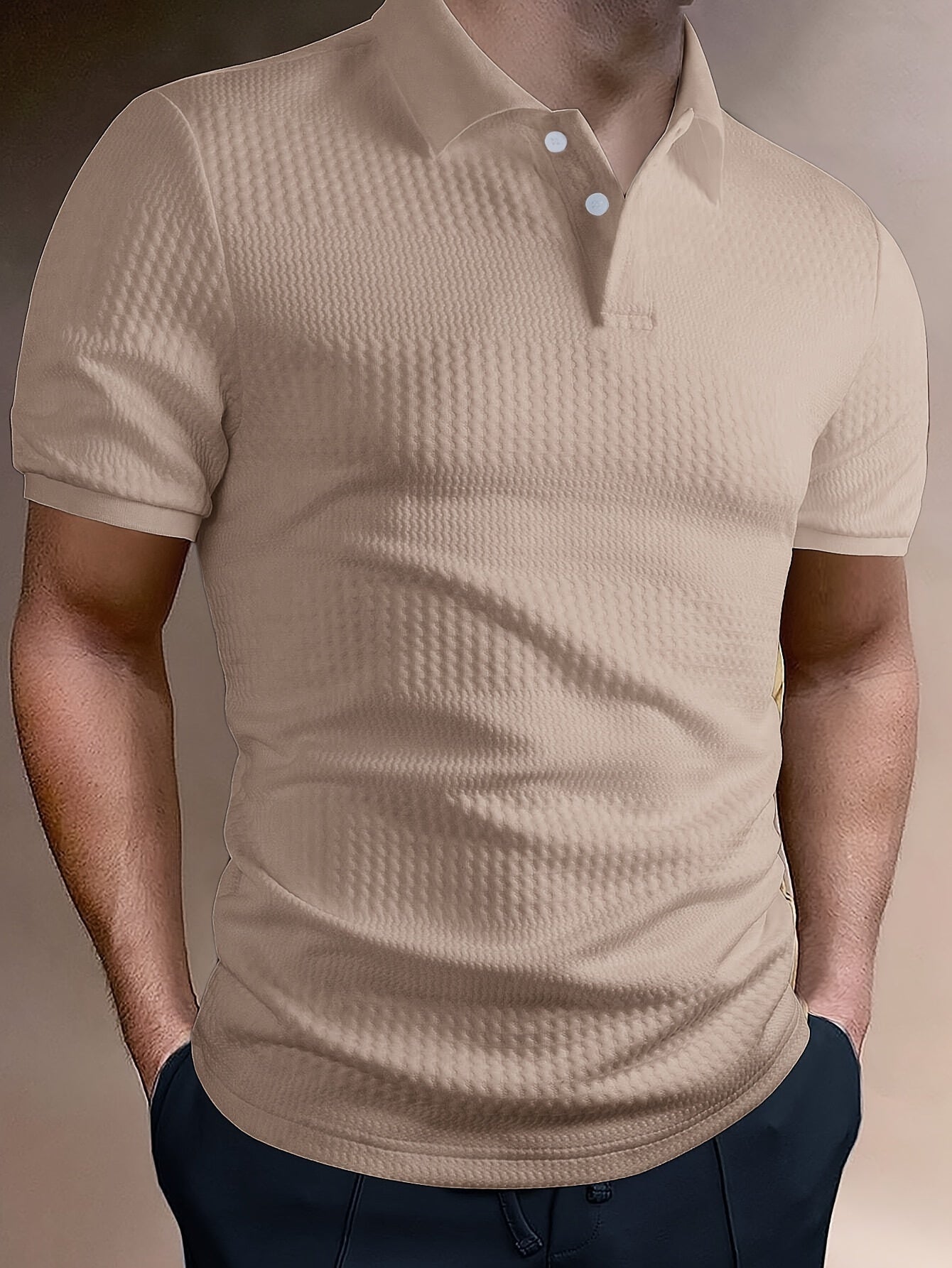 STRETCH KNIT POLO FOR MEN