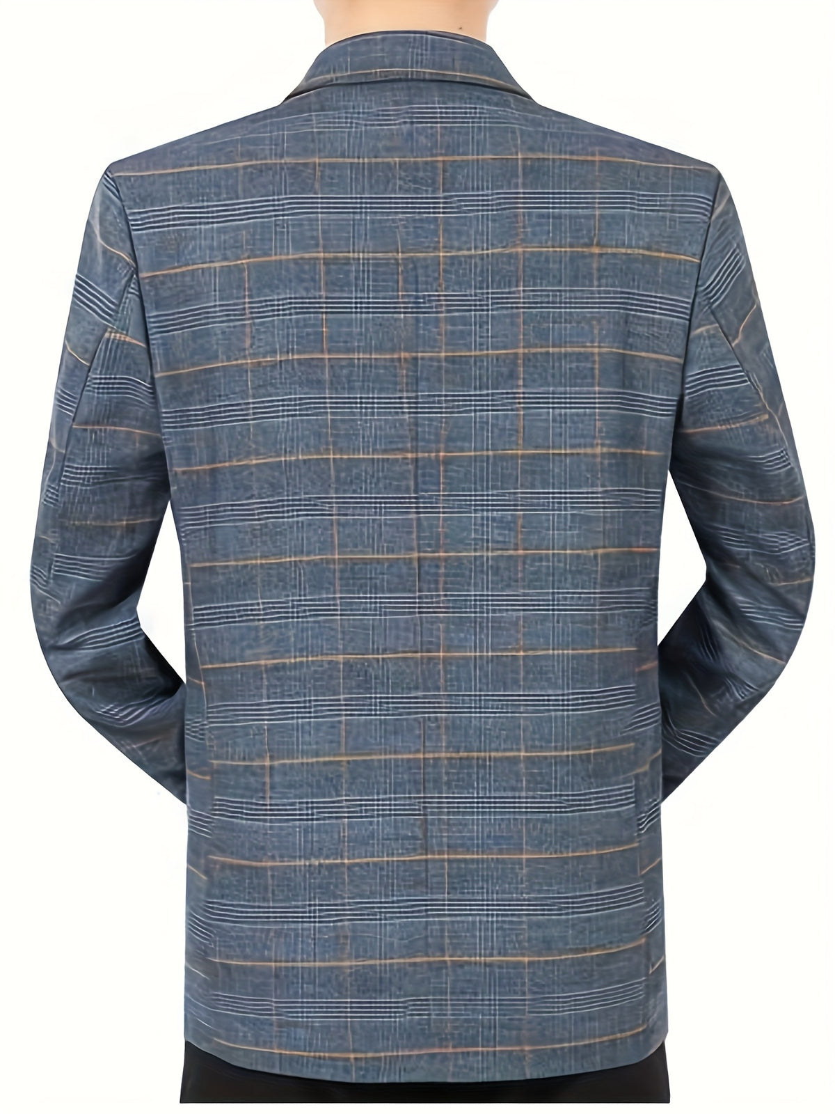 PLAID LAPEL BLAZER FOR MEN