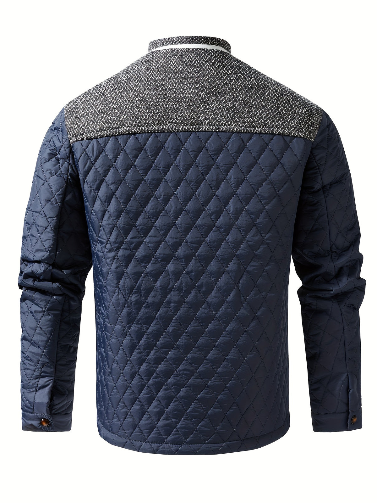 COLOUR BLOCK STAND COLLAR JACKET FOR MEN