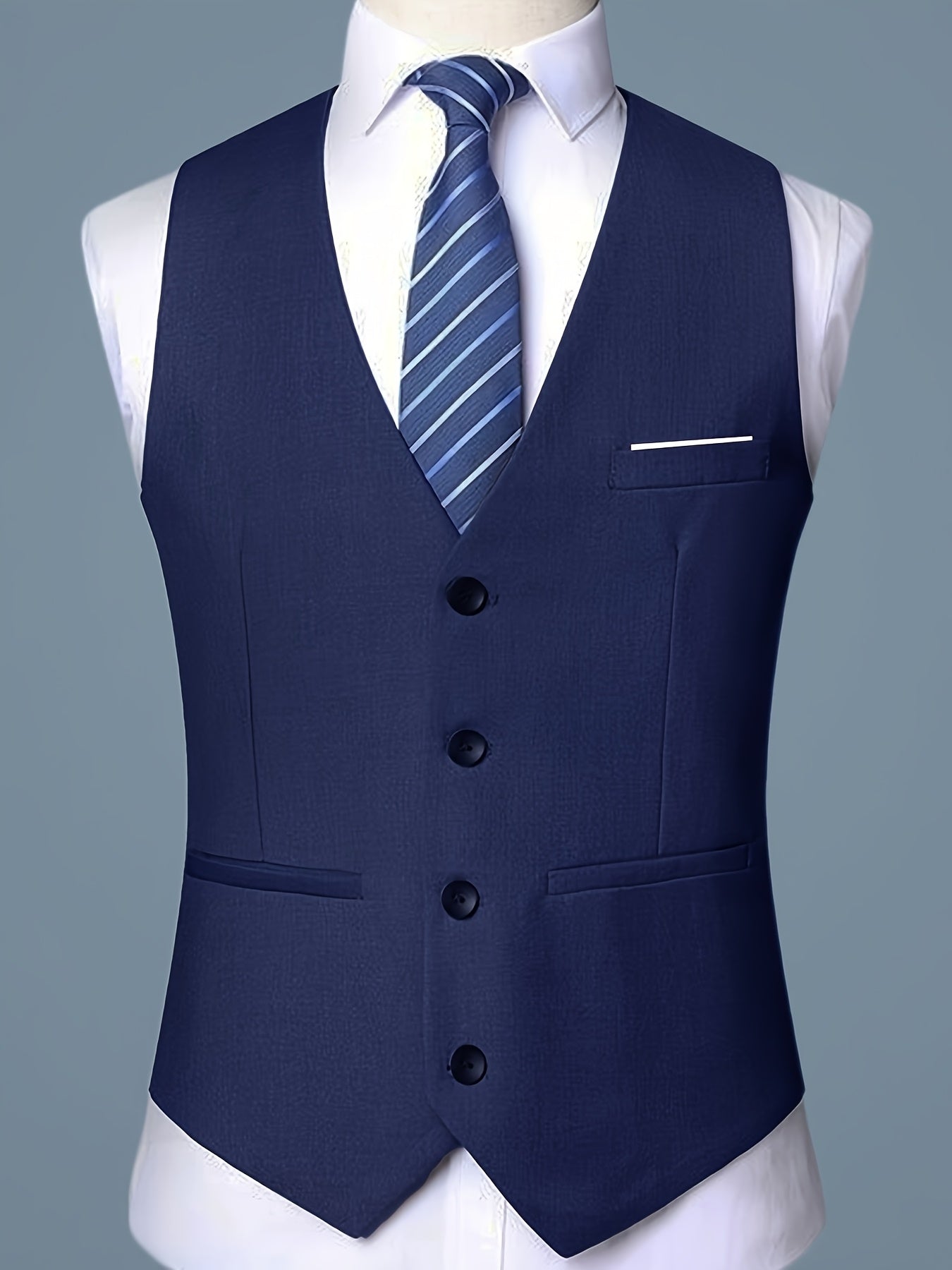 V-NECK SKINNY VEST FOR MEN
