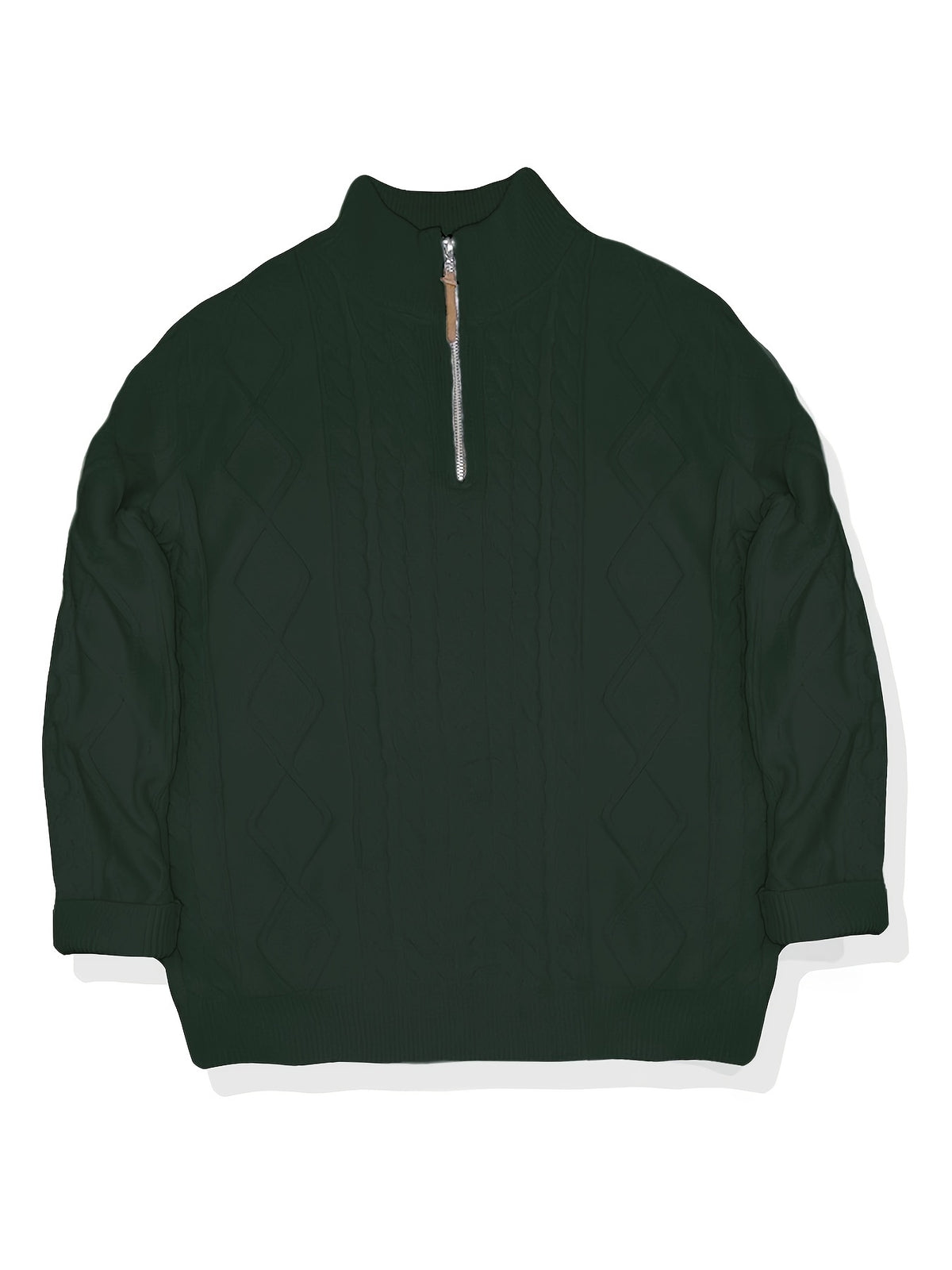 CABLE KNIT HALF ZIP SWEATER FOR MEN