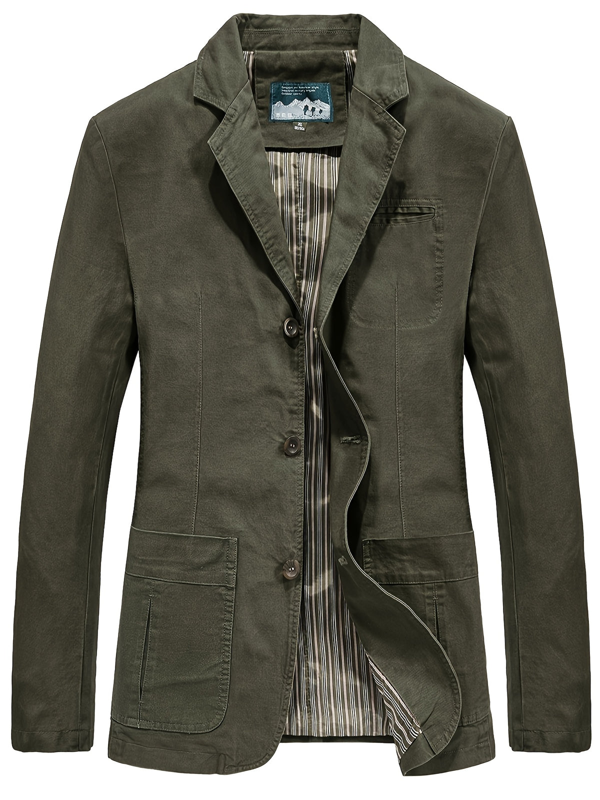 COTTON LAPEL BLAZER FOR MEN