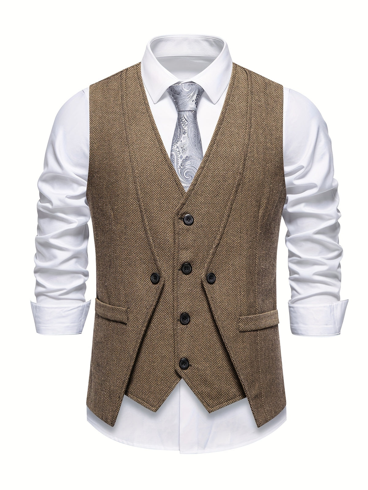 VINTAGE BUTTON VEST FOR MEN