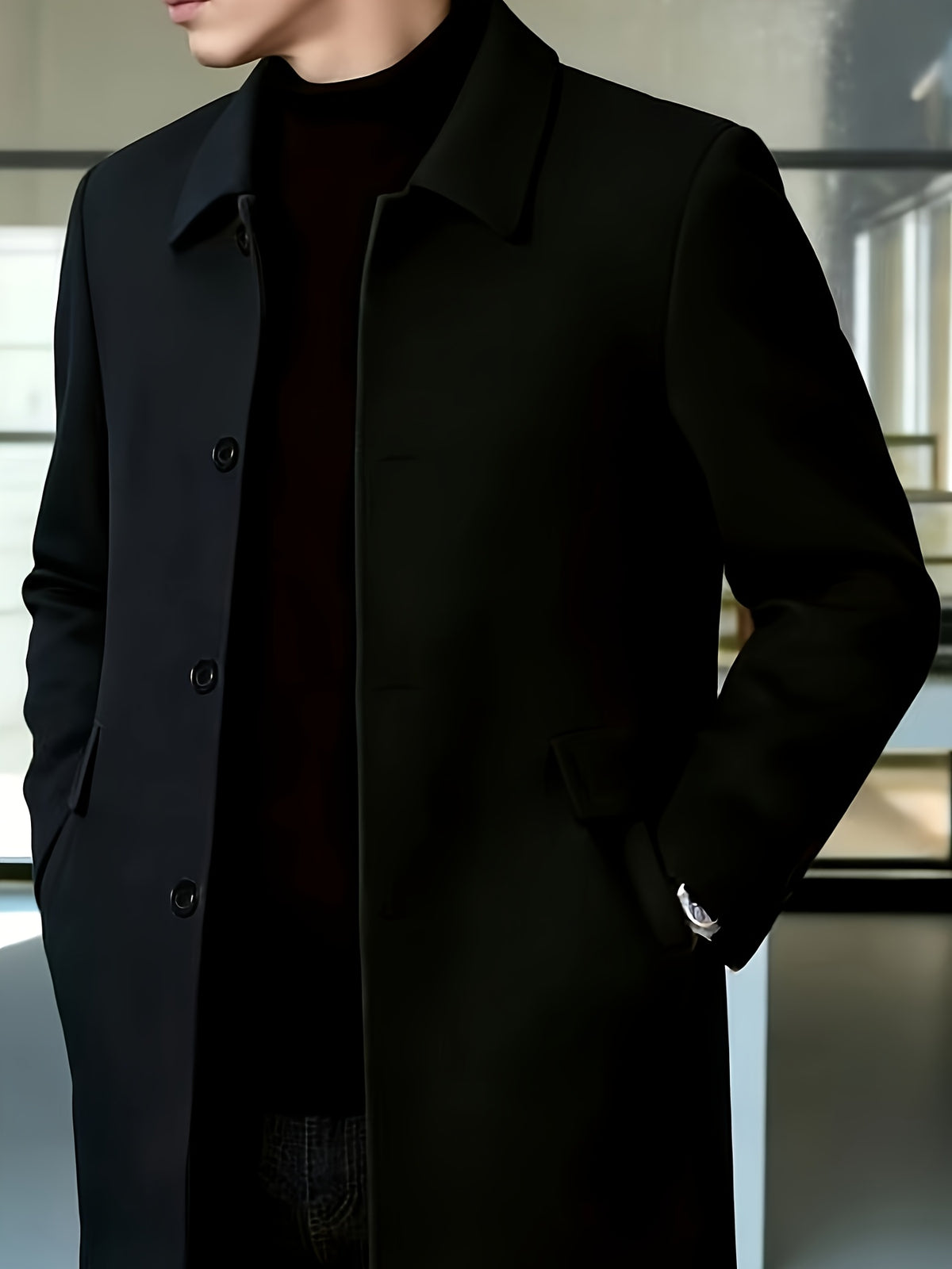 FLEECE BUTTON JACKET FOR MEN