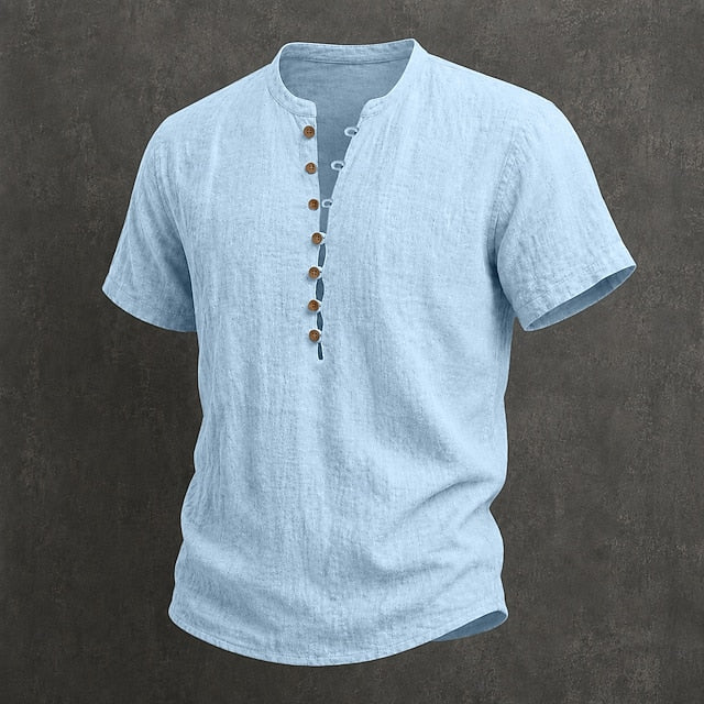 COTTON  MAO COLLAR SHIRT FOR MEN