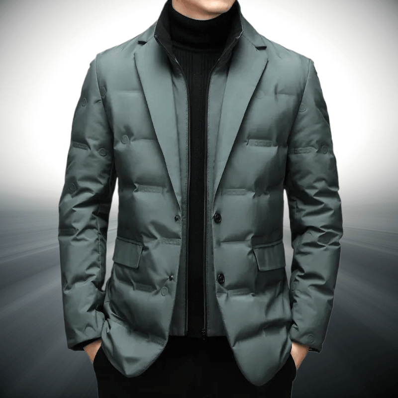 QUILTED DOWN BLAZER JACKET FOR MEN