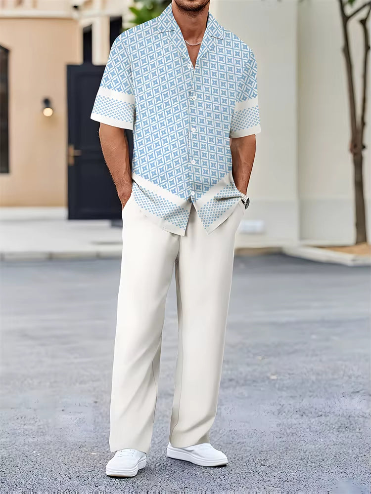 GEOMETRIC TWO-PIECE SET FOR MEN
