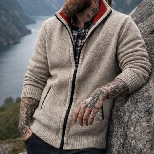 ZIP KNIT SWEATER FOR MEN