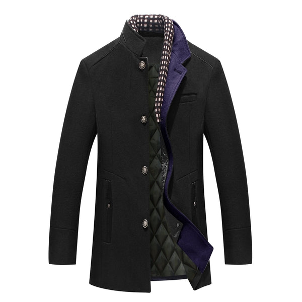 REMOVABLE COLLAR COAT FOR MEN