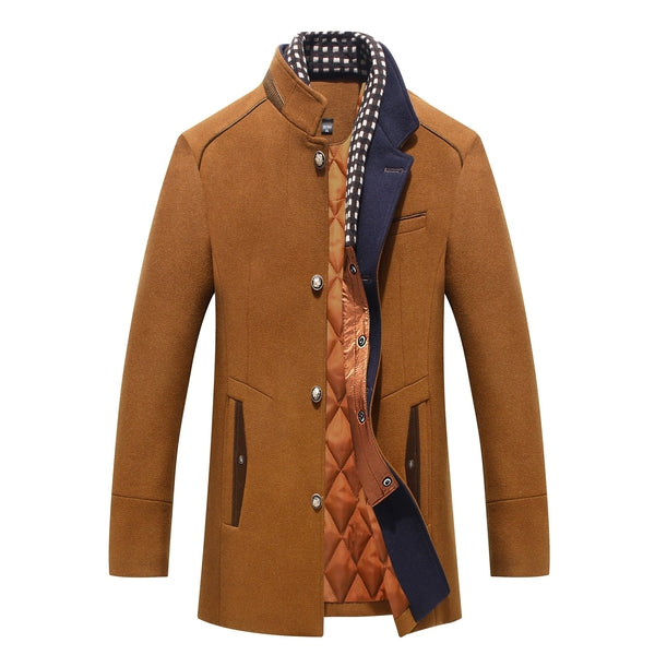 REMOVABLE COLLAR COAT FOR MEN