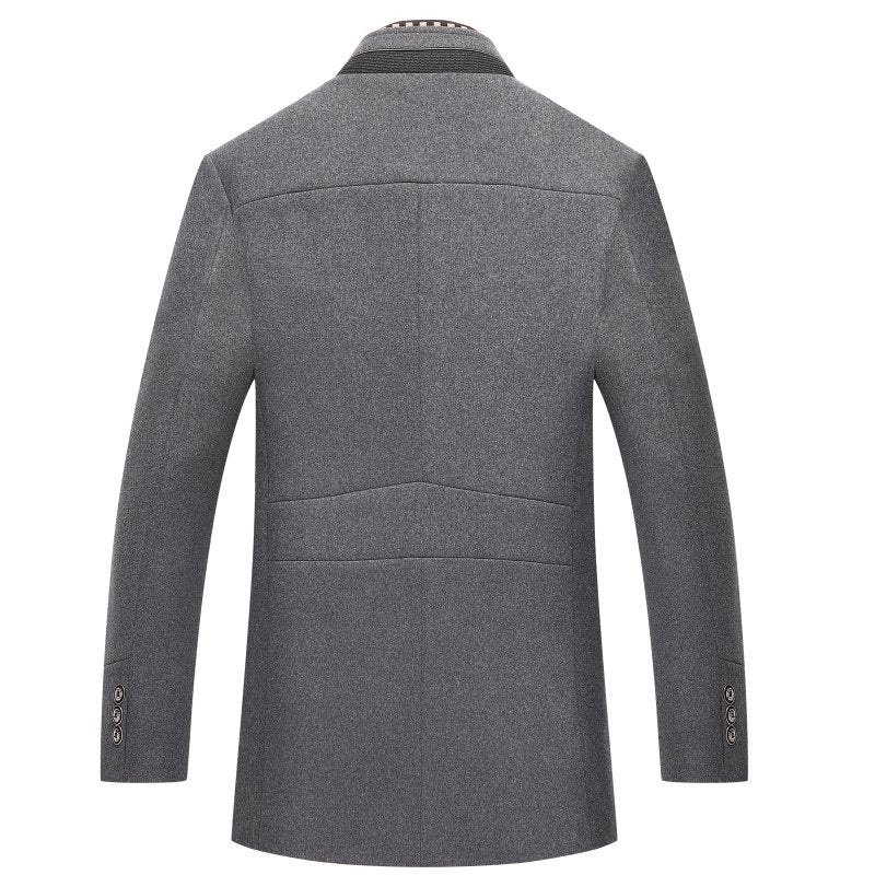 REMOVABLE COLLAR COAT FOR MEN