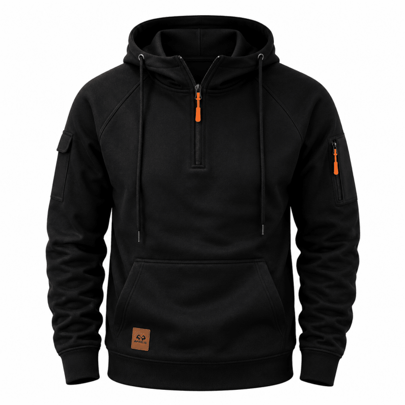 QUARTER ZIP HOODIE FOR MEN