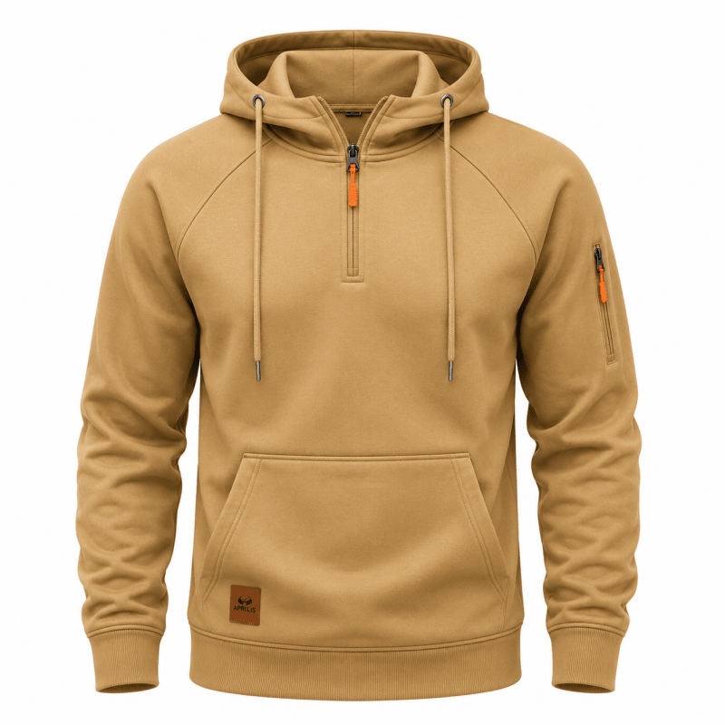QUARTER ZIP HOODIE FOR MEN