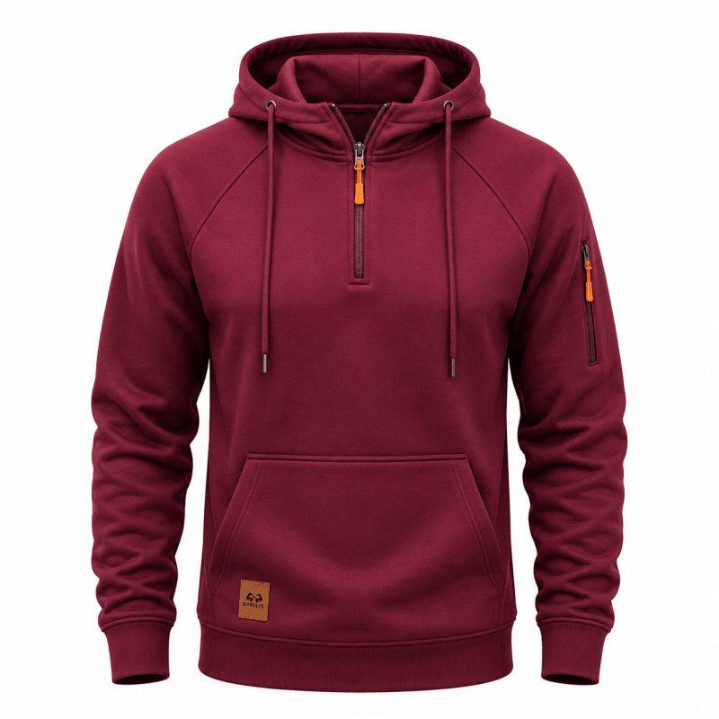 QUARTER ZIP HOODIE FOR MEN
