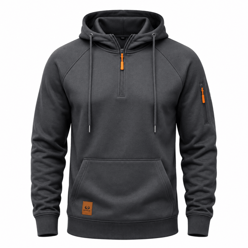 QUARTER ZIP HOODIE FOR MEN
