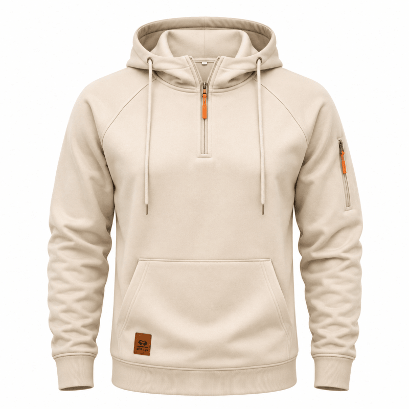 QUARTER ZIP HOODIE FOR MEN