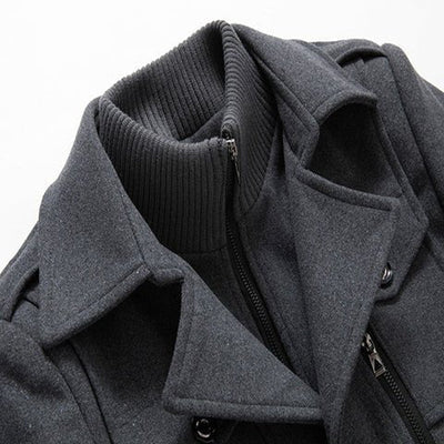 LONG BUTTON WINTER JACKET FOR MEN