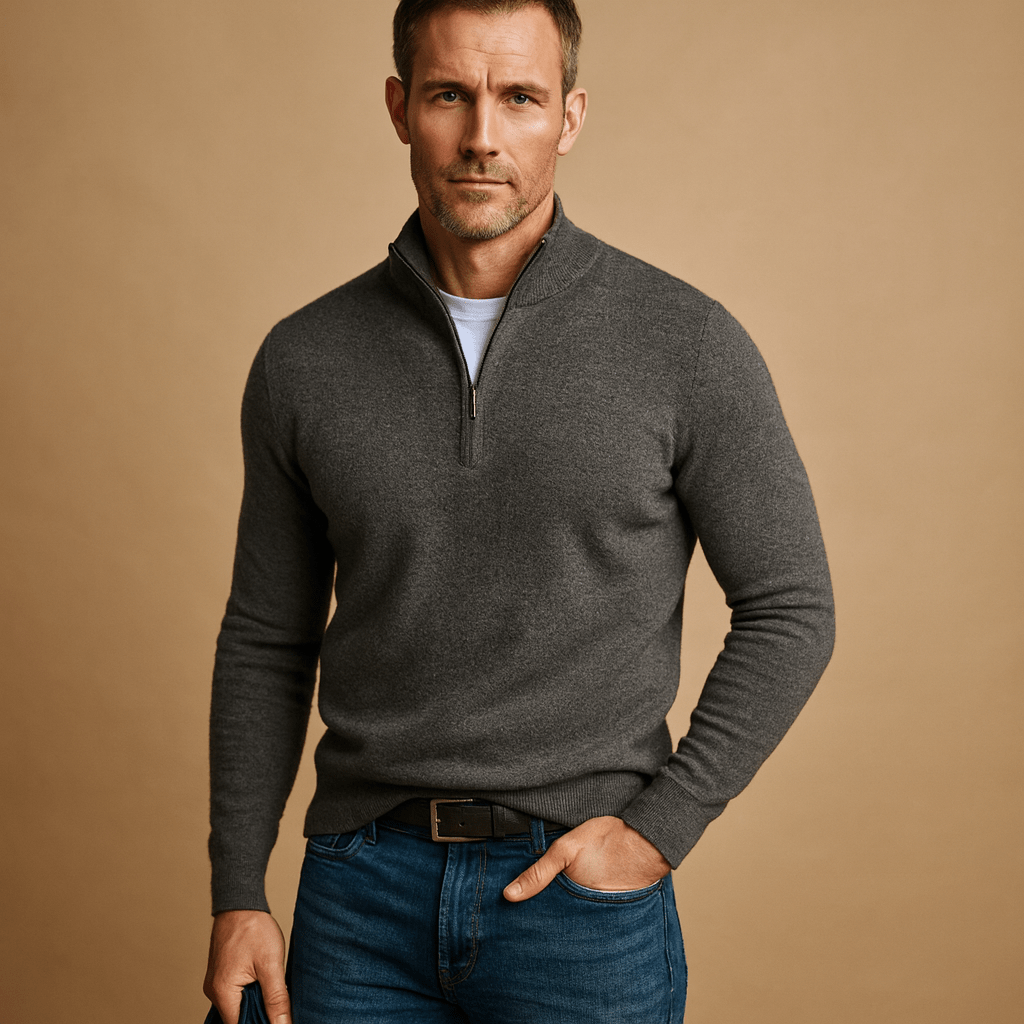 HALF ZIP SWEATER FOR MEN